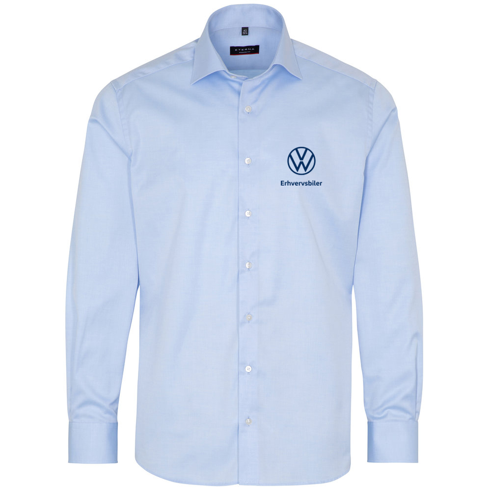 Eterna Twill skjorte, lyseblå med VW logo