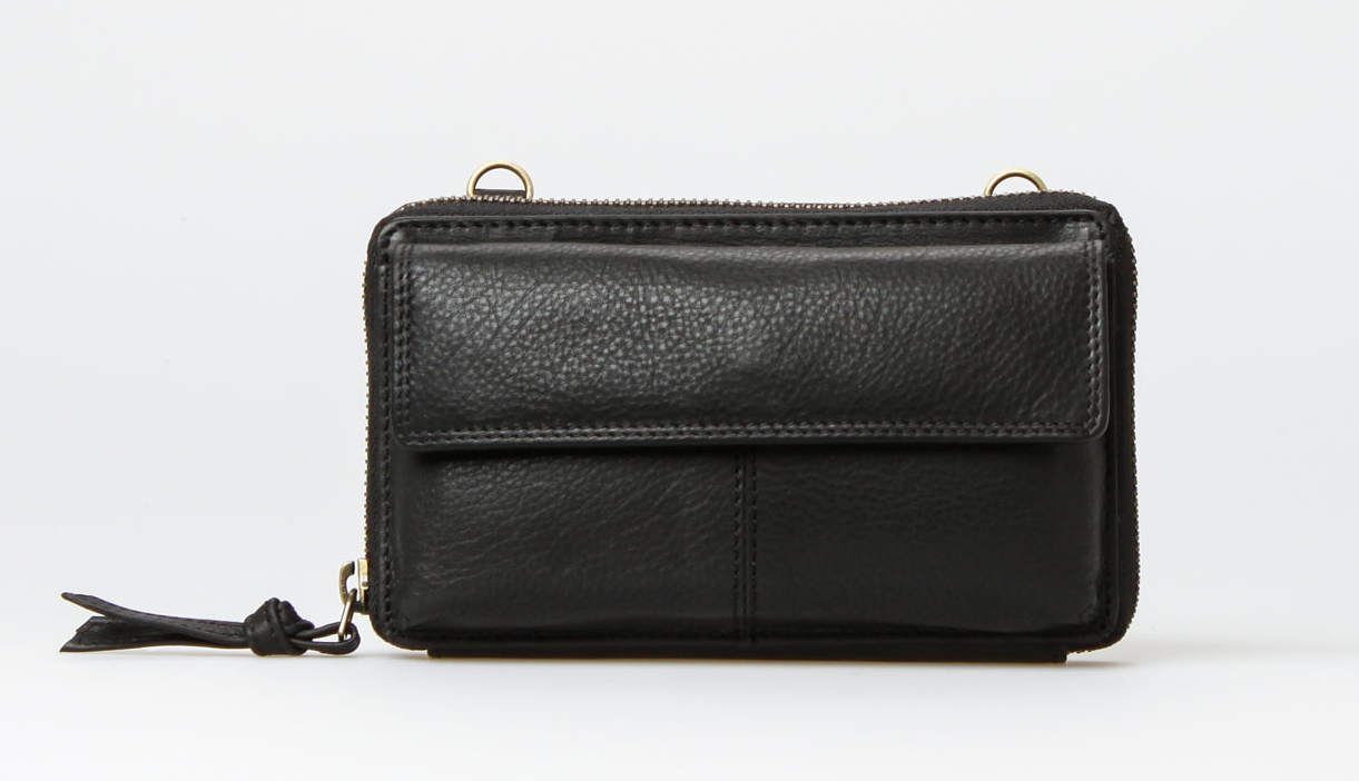 Treats Iben Leather Crossbody - Sort