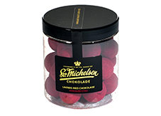Lakrids med hvid chokolade, hindbær og chili