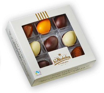 Rudeæske med 9 fyldte dessertæg