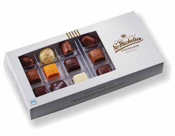 Rudeæske med 18 stk dessertchokolade