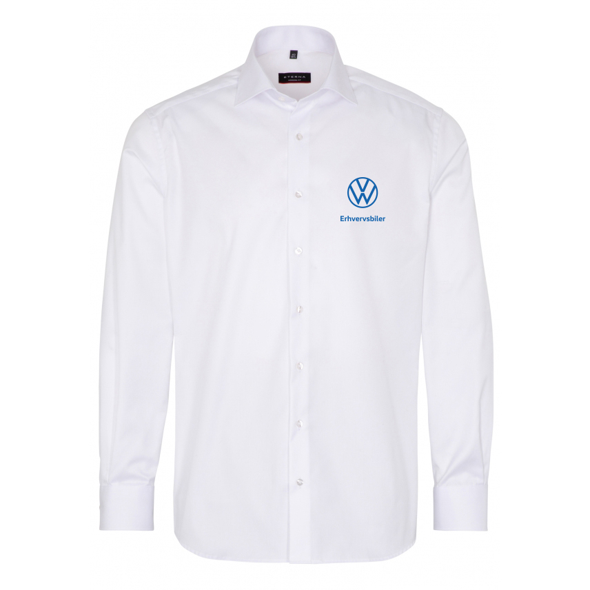 Eterna Twill skjorte, hvid med VW logo