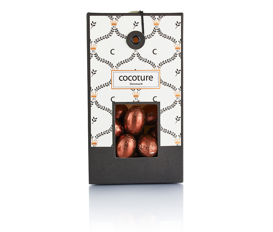 95-100 g brune multicolour pralinéæg