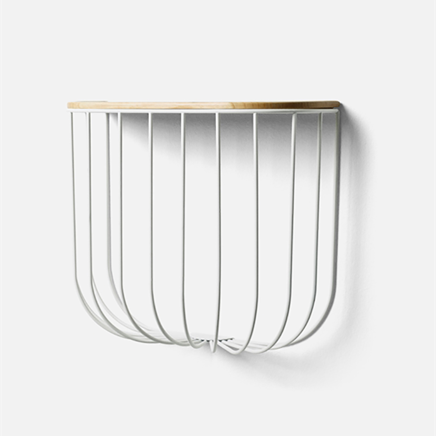 Menu - Cage Shelf, White/Light Ash