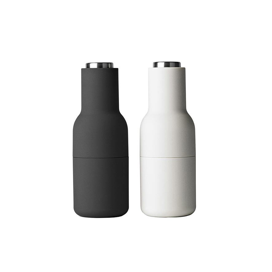 Menu - Bottle Grinders, Plastic - 2-pack, Ash/Carbon w. Steel