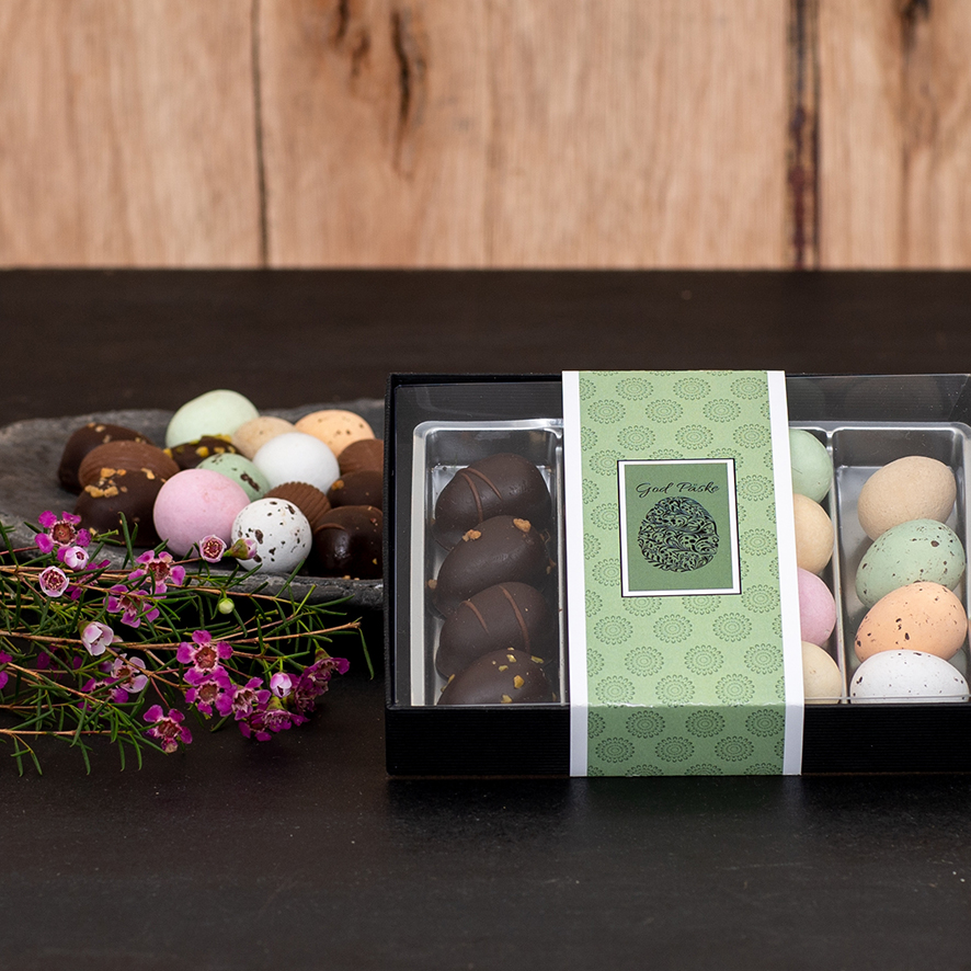 Chokoladeæske chokoladeæg 16 stk.