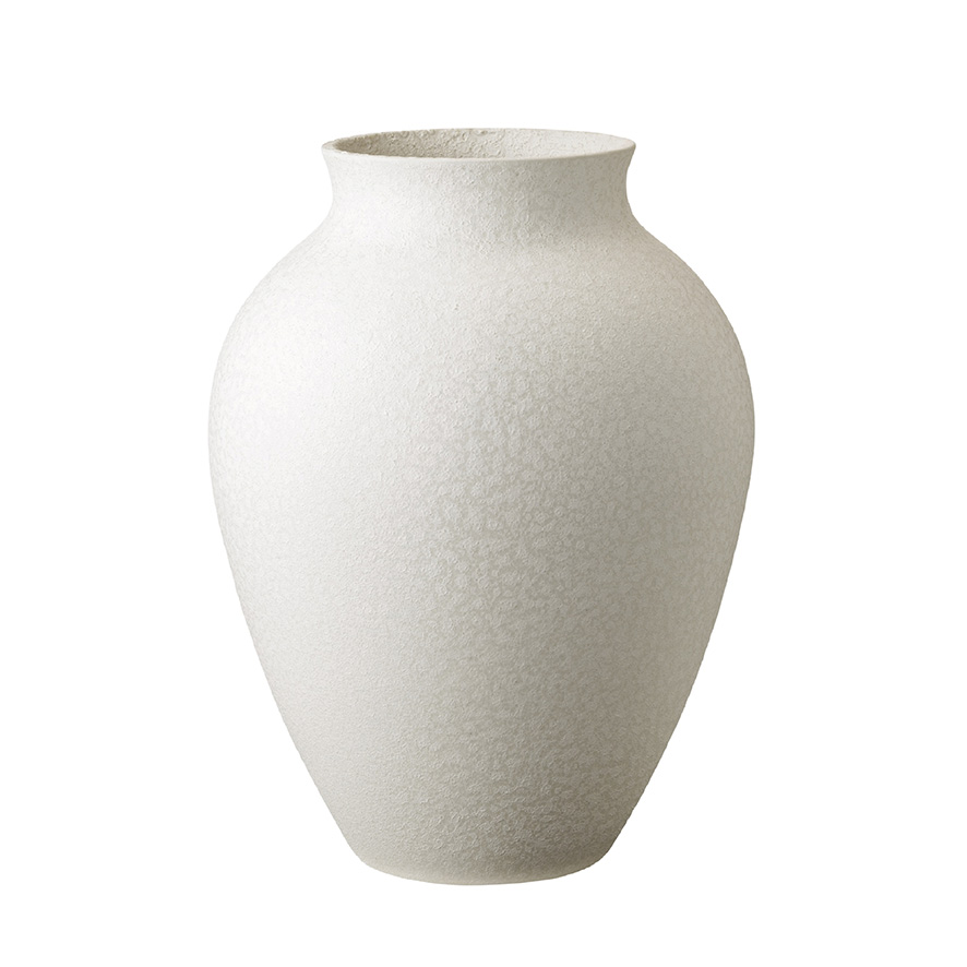 Knabstrup Keramik vase, hvid 27 cm