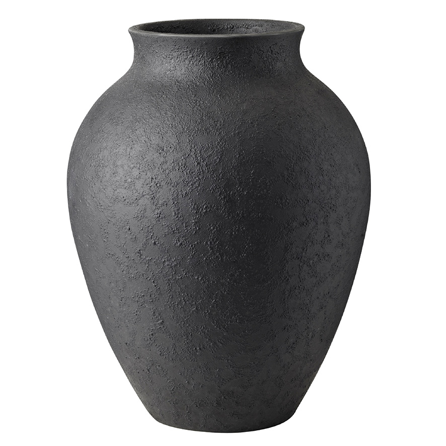 Knabstrup Keramik vase, sort 35 cm