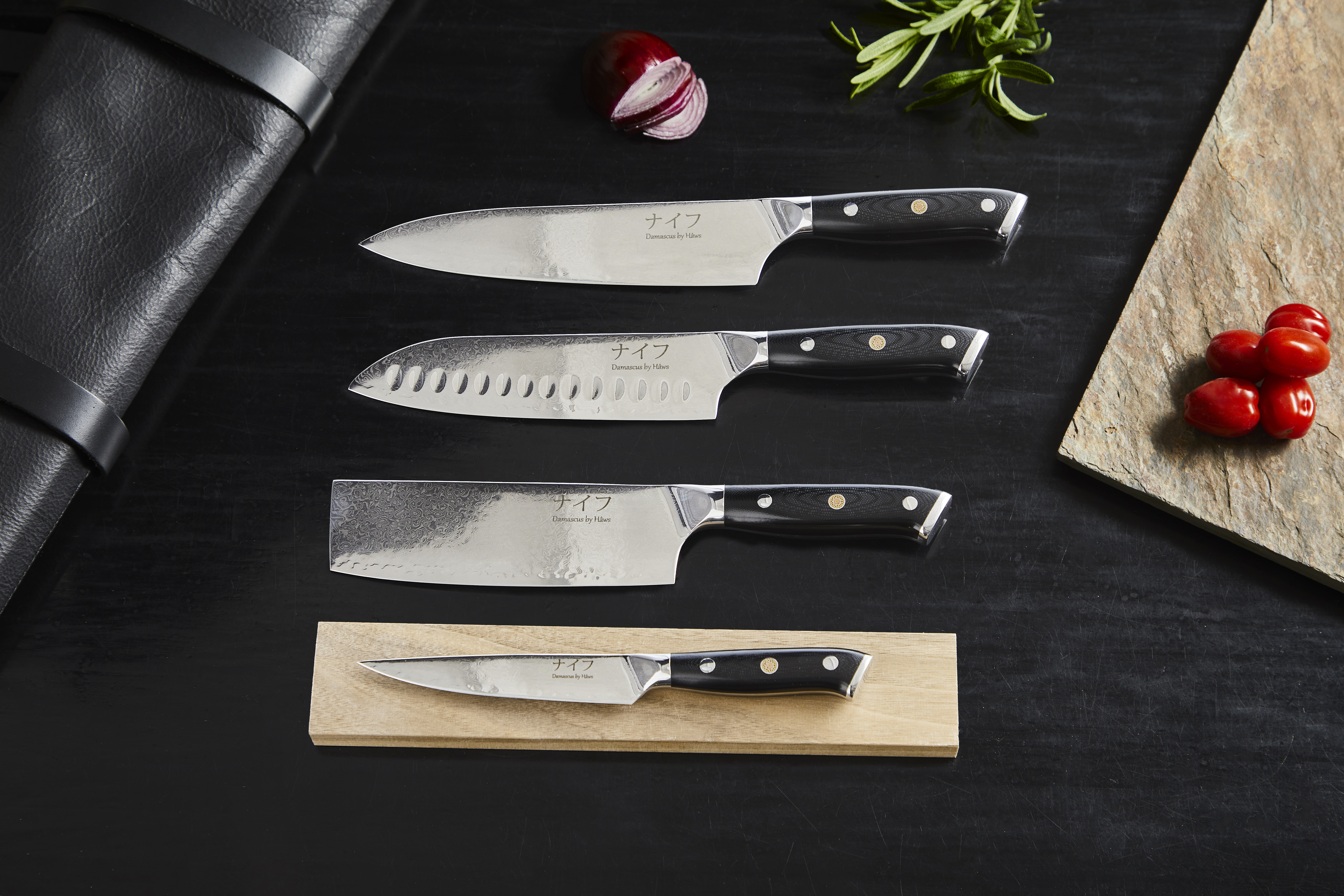By Hâws Chef, Santoku, Nakiri & Utility kniv - 4 stk.