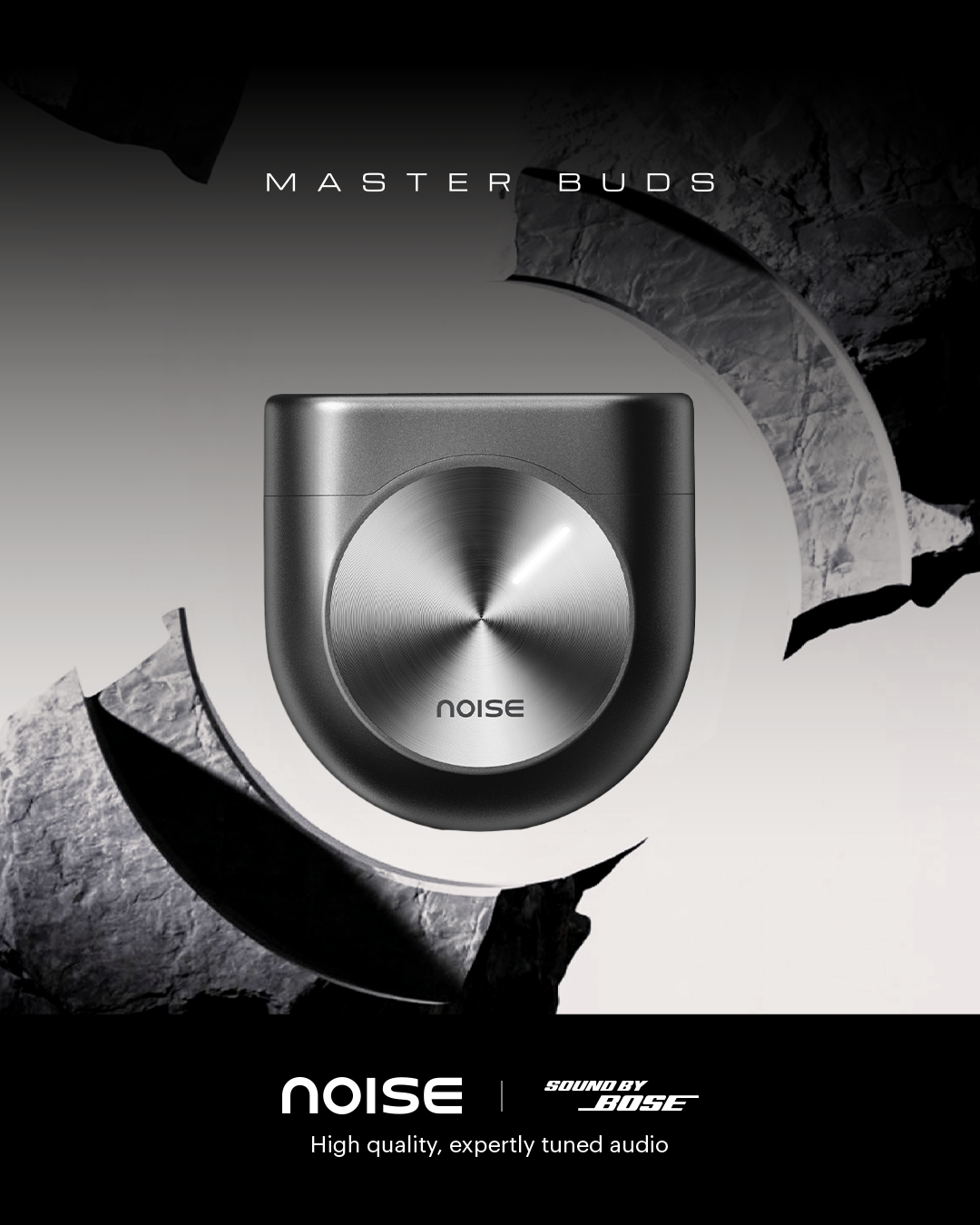 Noise master buds Silver Sound By Bose