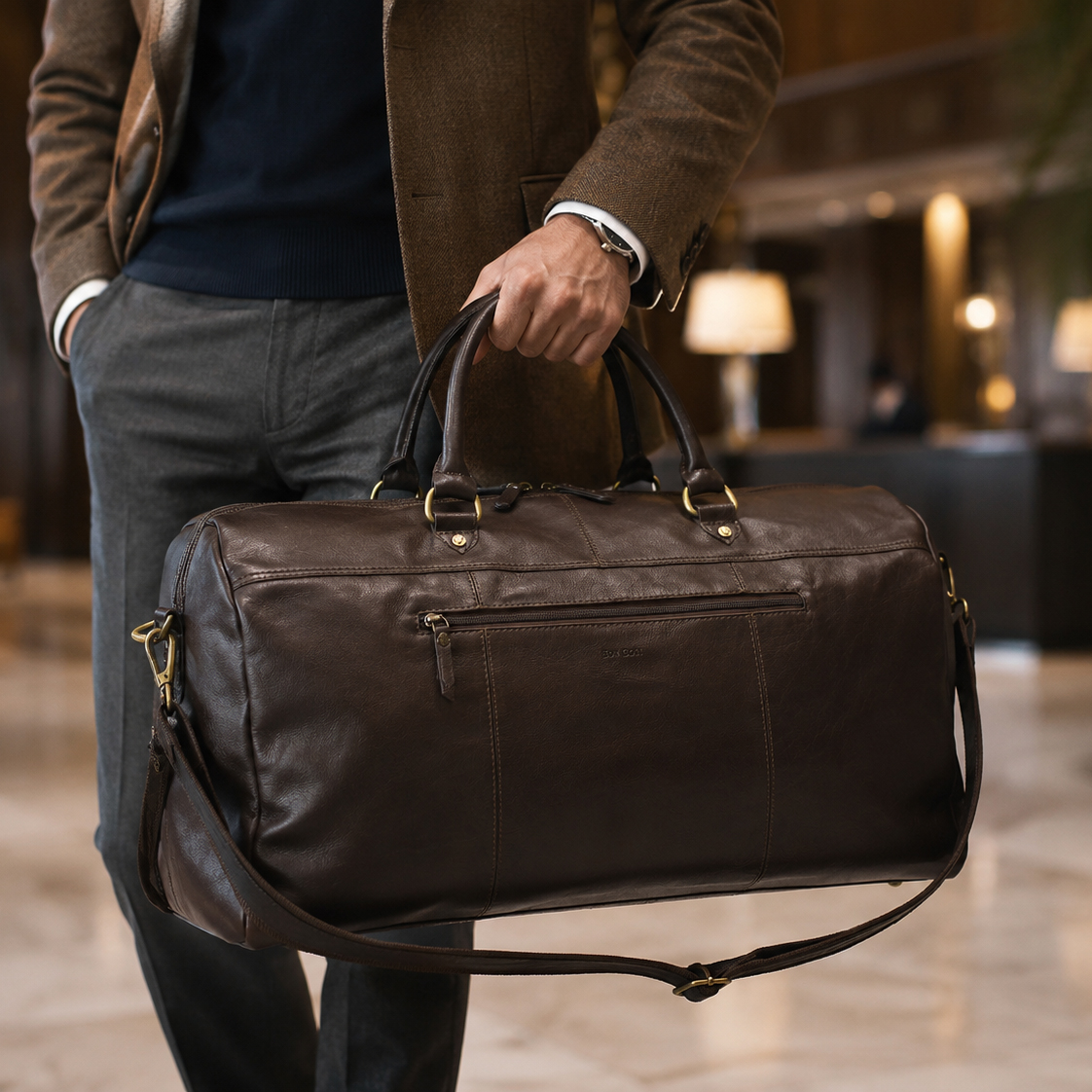 Bon Goût Vintage Skind Weekendtaske