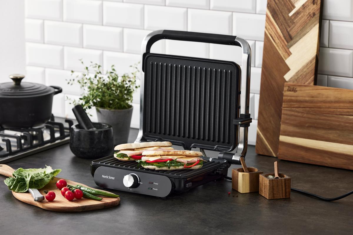 Nordic Sense Paninigrill 28 x 23 cm 2000 watt Sort