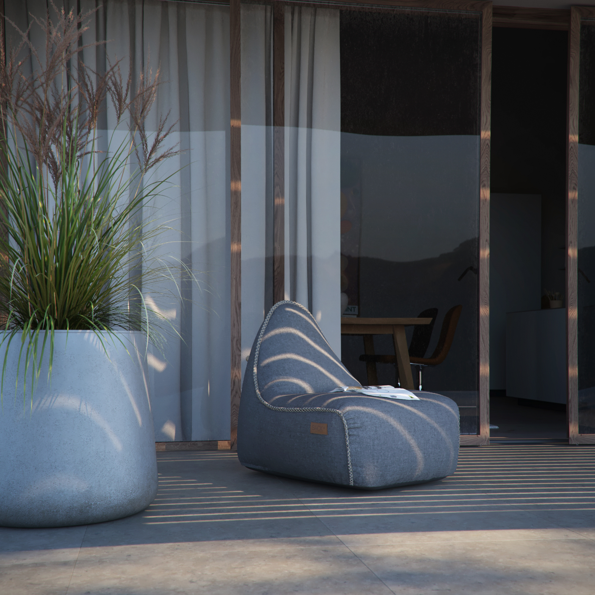 Sackit RETROit Compressed Outdoor Grey