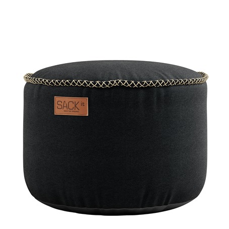 8572004 SACKit Canvas Pouf Black