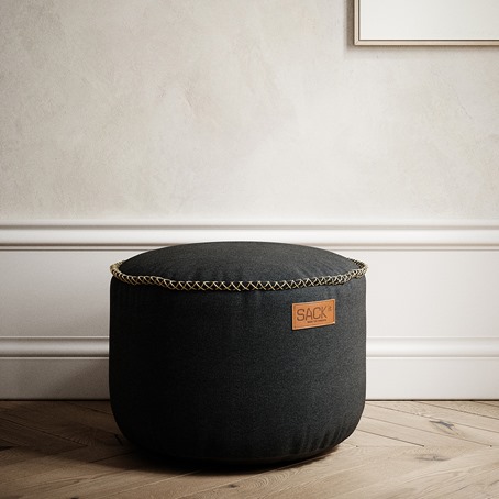 8572004 SACKit Canvas Pouf Black 2