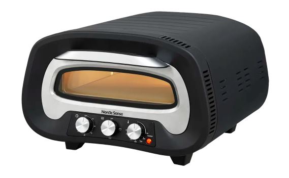 Nordic Sense Pizzaovn elektrisk 2200 watt Sort/Sølv