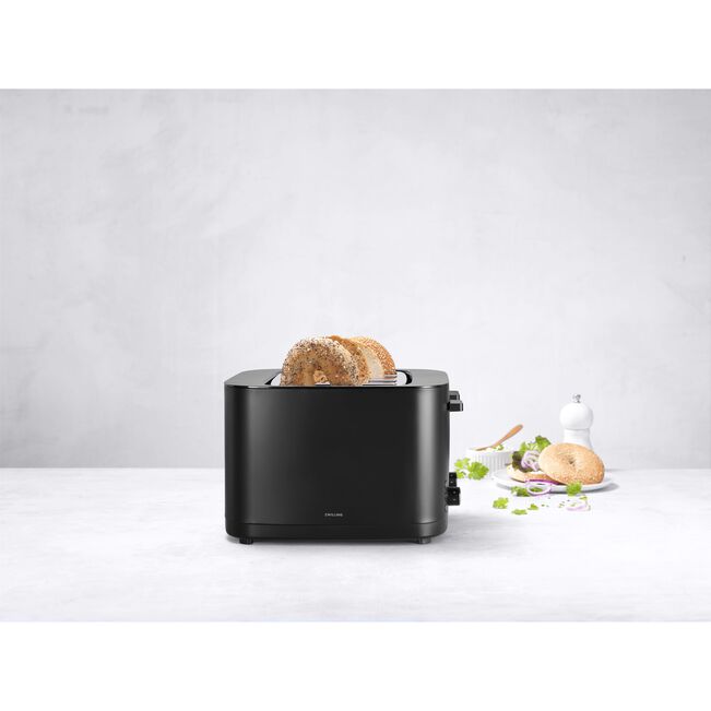 ZWILLING Enfinigy Brødrister med rist, 2 sprækker 2 skiver, Sort