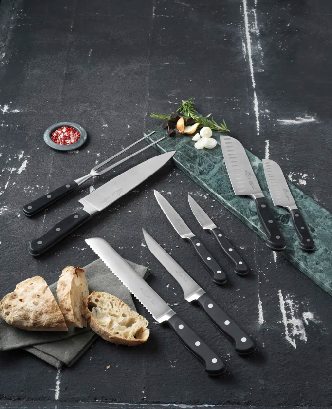 Lion Sabatier International Pluton Knivsæt 8 dele Stål/Sort