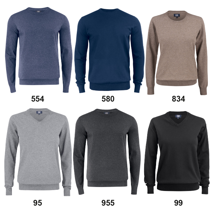 Oakville Crewneck eller V-hals  med DEF logo