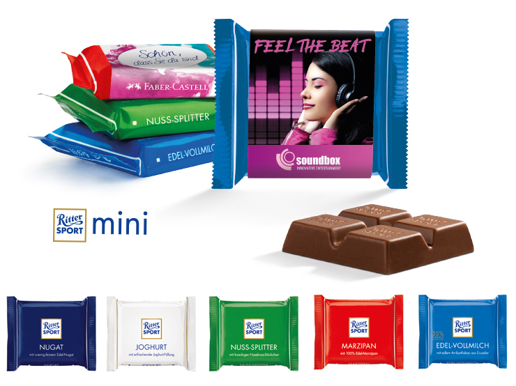 Mini Ritter sport med logo