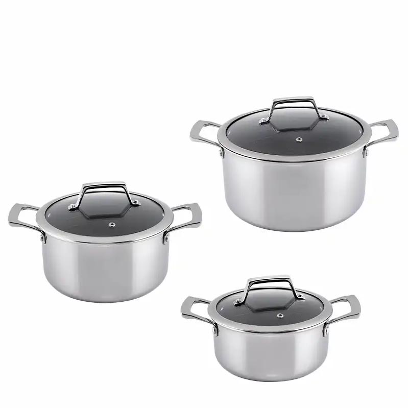 hâws santo hybrid gryde 2,2 + 3,4 + 5,8 L – inkl. låg