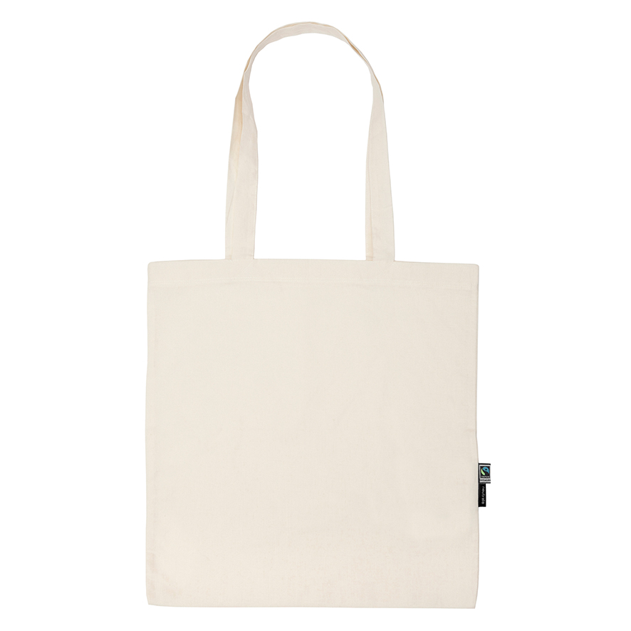 Neutral Shopping Bag med lange hanke, natur