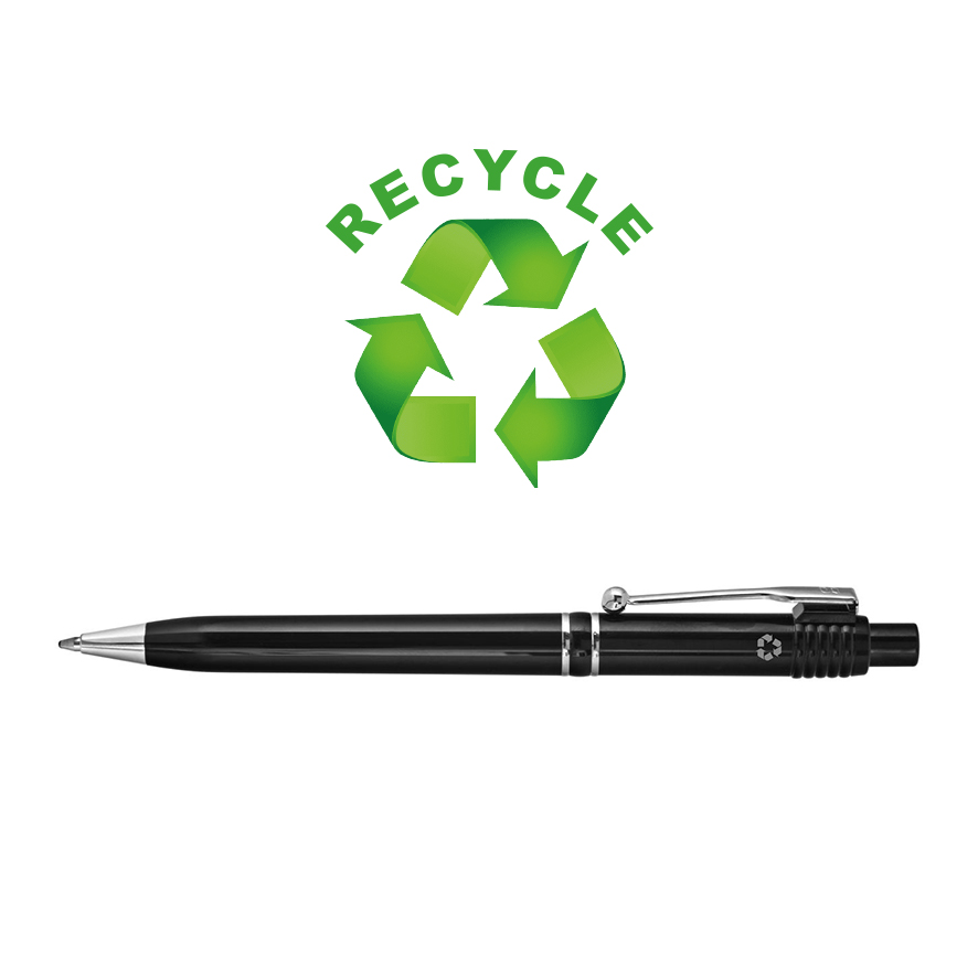 RAJA CHROME Recycle kuglepen sort