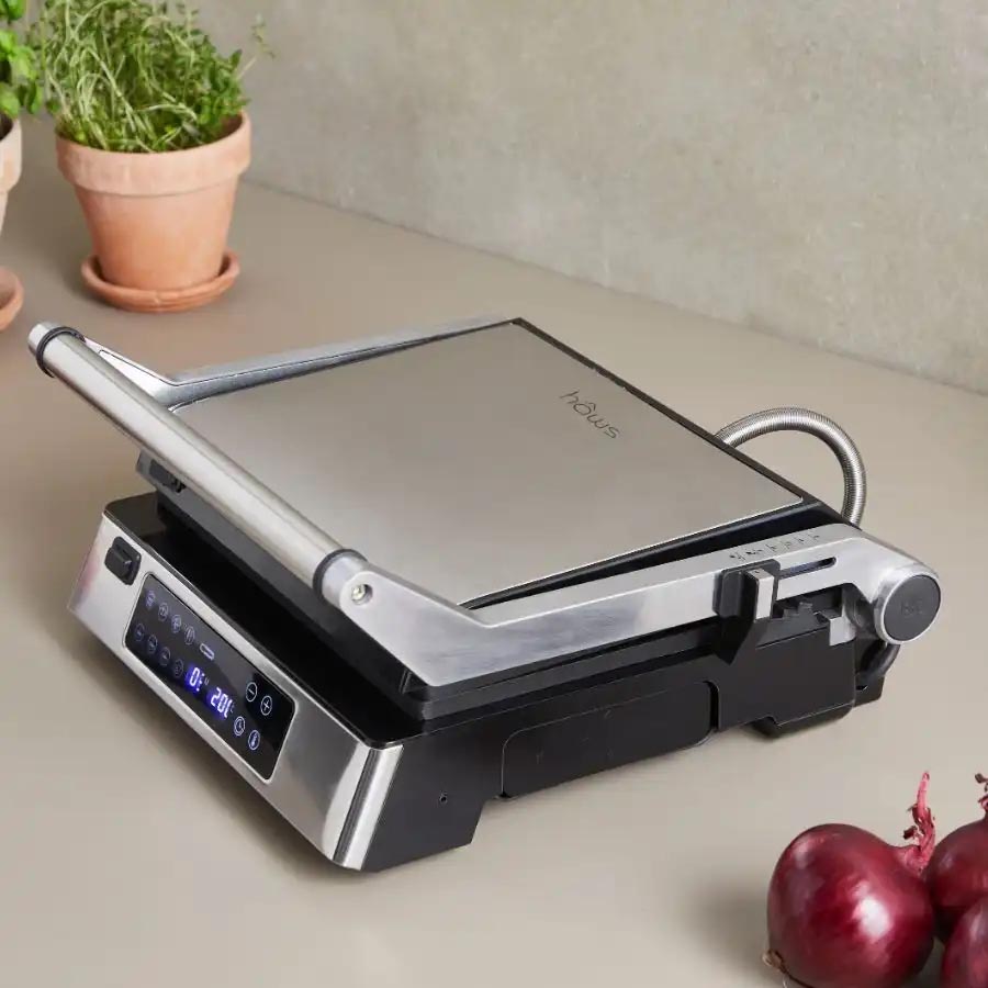 hâws kontaktgrill/paninigrill m/digitalt termometer, 2000W