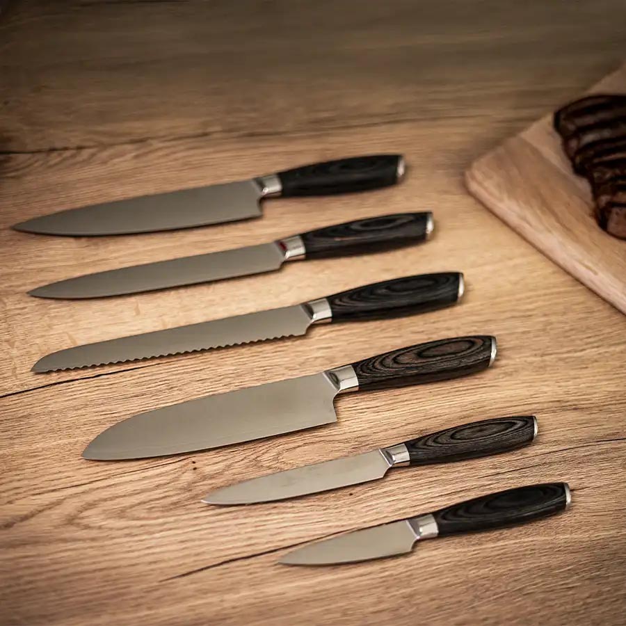 Damascus by hâws knivsæt – 6 dele, G10