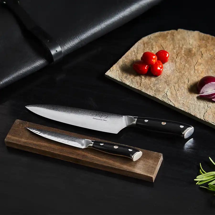 Damascus by hâws knivsæt – 2 dele, G10
