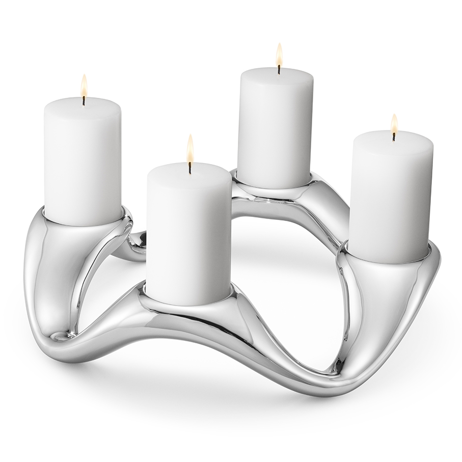 Georg jensen - COBRA rund lysestage til 4 bloklys