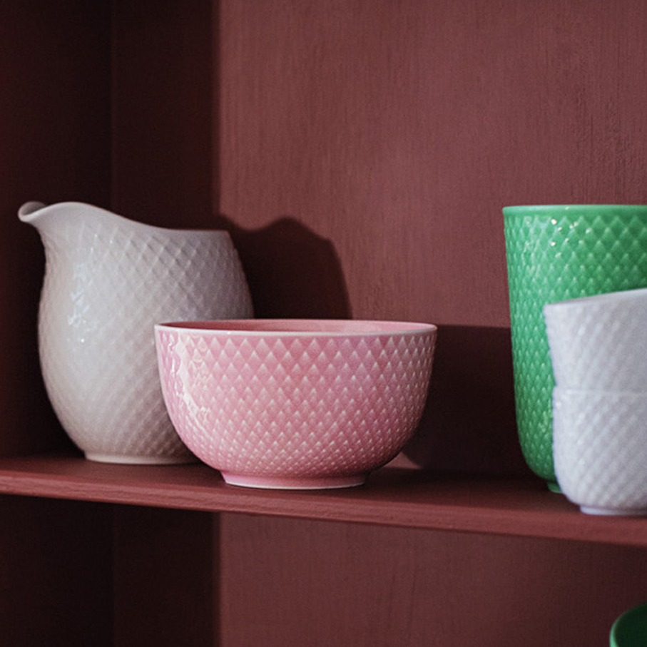 Lyngby Porcelæn Rhombe color skål 11 cm, rosa